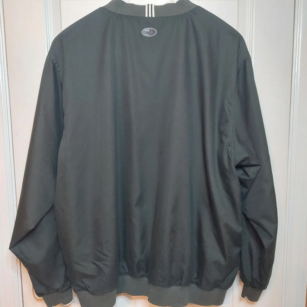 Adidas Green Windbreaker Track Jacket Pullover V Neck Climaproof Athletic Sz XL - Picture 2 of 11